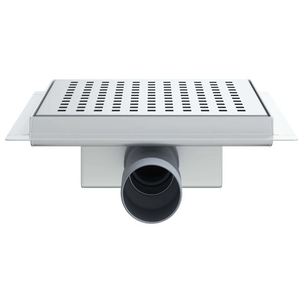 vidaXL Piste suihkuviem&auml;ri Hopea 20 x 20 cm Ruostumaton ter&auml;s 304