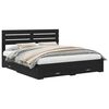 vidaXL S&auml;ngyn runko Musta tammi. 6FT Super King Size Tekninen puu
