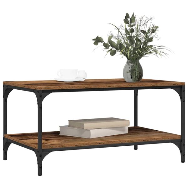 vidaXL Sohvap&ouml;yt&auml; Vanha Puu 80 x 50 x 40 cm Tekninen puu