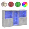 vidaXL Senkki LED-valoilla betoninharmaa 162x37x100 cm