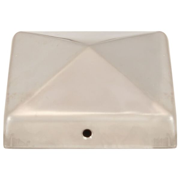 vidaXL Pyramidin muotoinen aitatolpan k&auml;rki 6 kpl ter&auml;s 81x81 mm