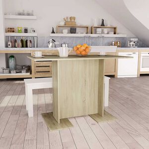 vidaXL Ruokap&ouml;yt&auml; Sonoma-tammi 110x60x75 cm tekninen puu