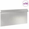 vidaXL Etanaaita 16 pcs Hopea 50 x 3,5 x 25 cm Ruostumaton ter&auml;s