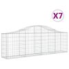 vidaXL Kaarevat kivikorit 7 kpl 200x30x60/80 cm galvanoitu rauta
