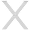 vidaXL Ruokap&ouml;yd&auml;n jalat X-muotoiset 2 kpl valkoinen 80x(72-73) cm ter&auml;s