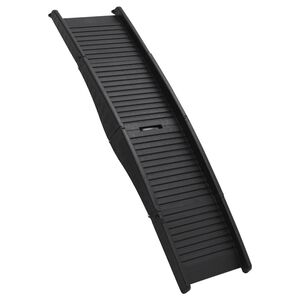 vidaXL Taitettava koiran ramppi musta 153x40x12,5 cm muovi