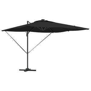 vidaXL Aurinkovarjo Musta 286 x 284 x 270 cm Alumiini ja Polyesteri
