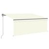 vidaXL Automaattimarkiisi verho/LED/tuulisensori 3,5x2,5 m kerma
