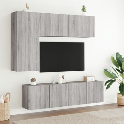 vidaXL TV-kaappi seinäkiinnitettävä harmaa Sonoma 60x30x41 cm
