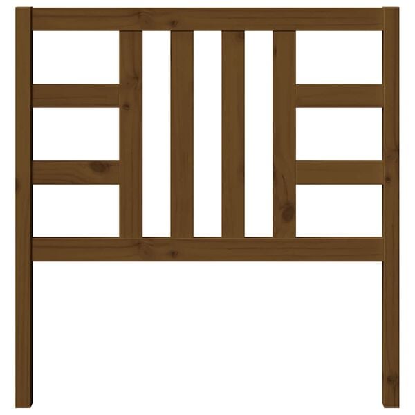 vidaXL Sängynpääty hunajanruskea 96x4x100 cm täysi mänty