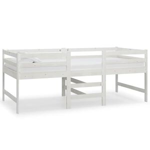 vidaXL S&auml;ngynrunko ilman patjaa valkoinen 90x200 cm t&auml;ysi m&auml;nty
