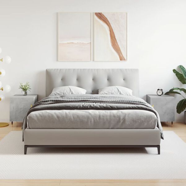 vidaXL Y&ouml;p&ouml;yd&auml;t 2 kpl betoninharmaa 40x40x50 cm tekninen puu