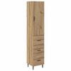 vidaXL Korkea kaappi Artisan tammi 34,5 x 34 x 180 cm Tekninen puu