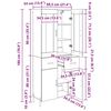 vidaXL Korkea kaappi laatikon kanssa 2 pcs Artisan tammi Tekninen puu