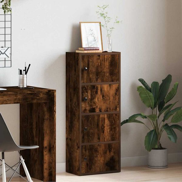 vidaXL Kirjahylly savutammi 40x24x102 cm tekninen puu