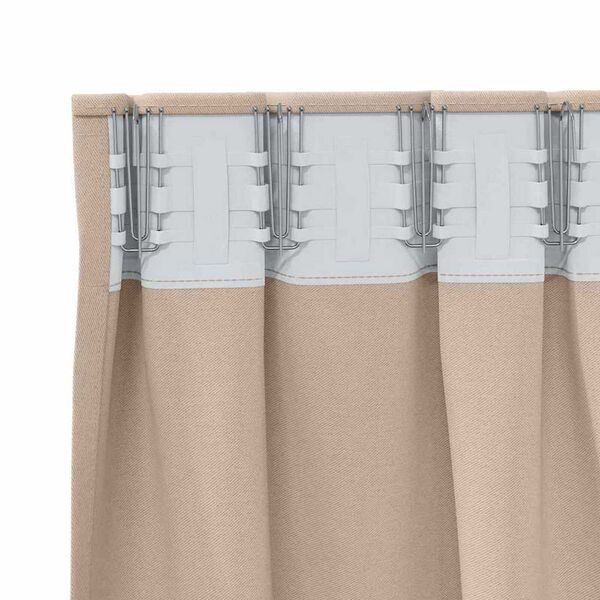 vidaXL Piment&auml;v&auml; verho renkailla 2 pcs Harmaanruskea 260 x 140 cm