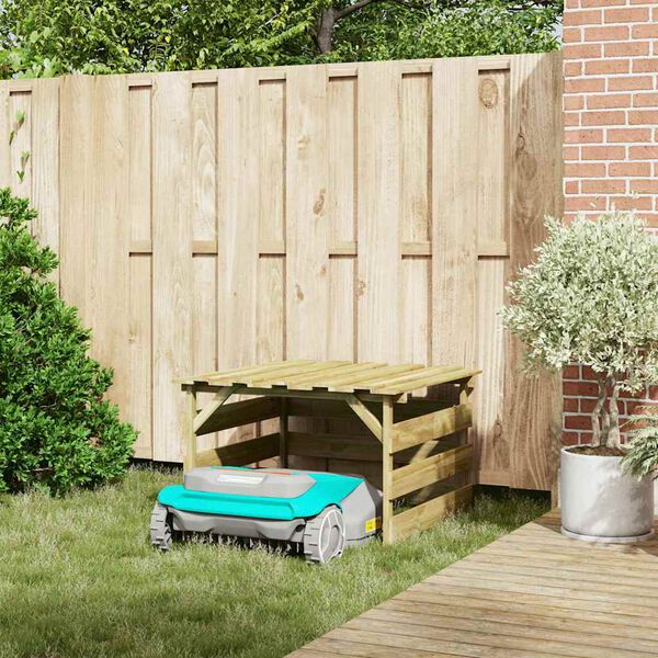 vidaXL Robottiruohonleikkurin autotalli Ruskea 84 x 80 x 56 cm