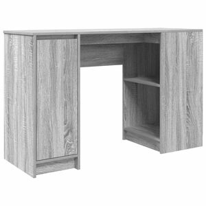vidaXL Ty&ouml;p&ouml;yt&auml; harmaa Sonoma 120x42x76 cm tekninen puu