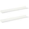 vidaXL Kelluva hylly 2 pcs Valkoinen 60 x 9 x 2,5 cm Ter&auml;s