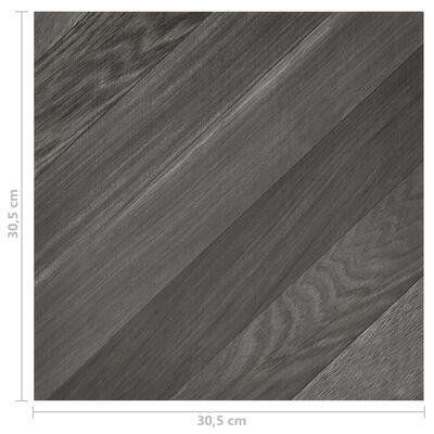 vidaXL Itsekiinnittyvä lattialankku 55 kpl PVC 5,11 m² harmaa raita
