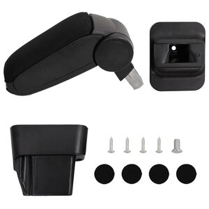 vidaXL Auton k&auml;sinoja musta 13x34x(33-46) cm ABS