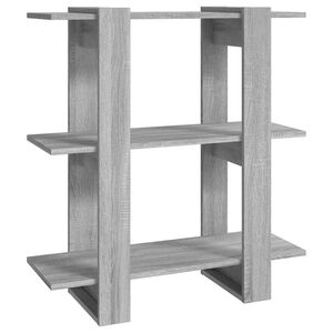 vidaXL Kirjahylly/tilanjakaja harmaa Sonoma 80x30x87 cm