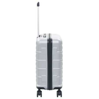 vidaXL Kovapintainen matkalaukkusarja 2 kpl hopea ABS