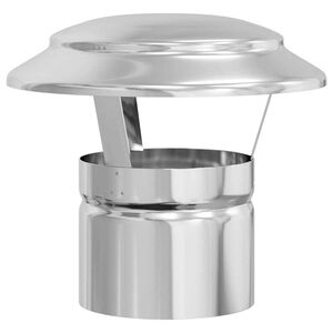 vidaXL Sateensuojus savupiipulle Hopea 20 x 20 x 18 cm