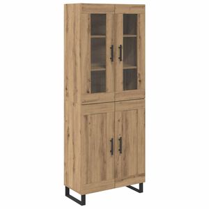 vidaXL Korkea kaappi 2 pcs Artisan tammi Tekninen puu