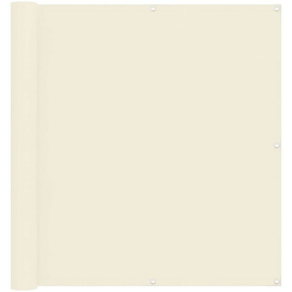 vidaXL Parvekkeen Verho Kerma 110 x 500 cm Oxford-kangas