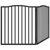 vidaXL Koiraportti kokoontaittuva 2 paneelia musta 160 cm poppelipuu