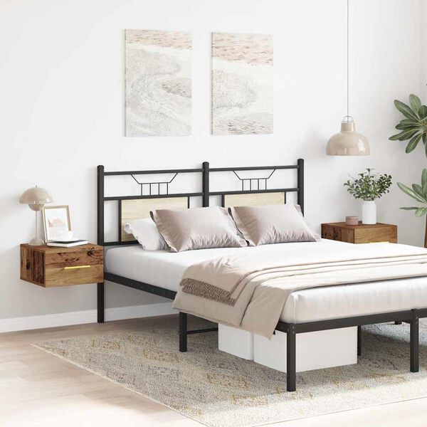 vidaXL Y&ouml;p&ouml;yt&auml;kaappi 2 pcs Vanha puu 35 x 35 x 20 cm Tekninen puu