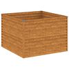 vidaXL Korotettu kukkalaatikko 100x100x69 cm Corten ter&auml;s