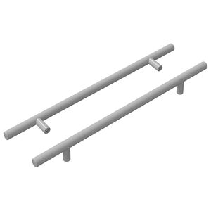 vidaXL Kaappikahva 2 kpl Hopea 300 mm Ruostumaton ter&auml;s