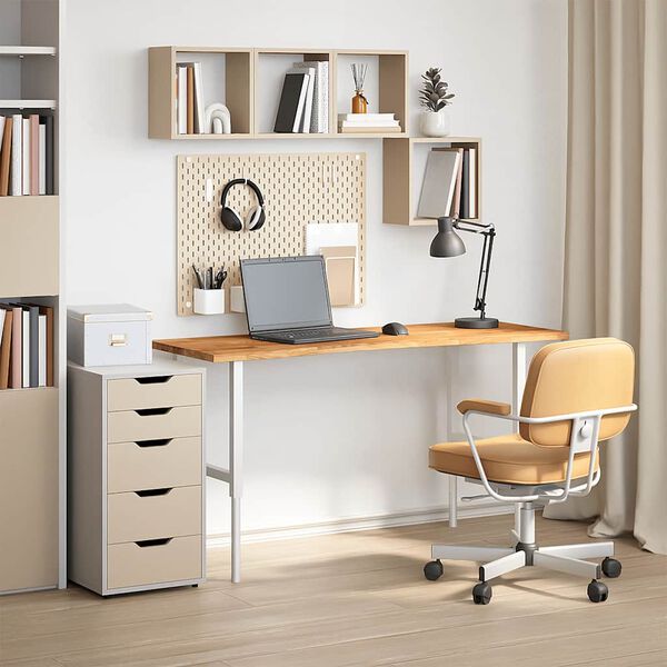 vidaXL P&ouml;yt&auml;taso Vaaleanruskea Massiivipuu Tammi Suorakulmainen