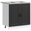 vidaXL Pesuallas-kaappi Porto 2 kpl Musta 80 x 46 x 81,5 cm