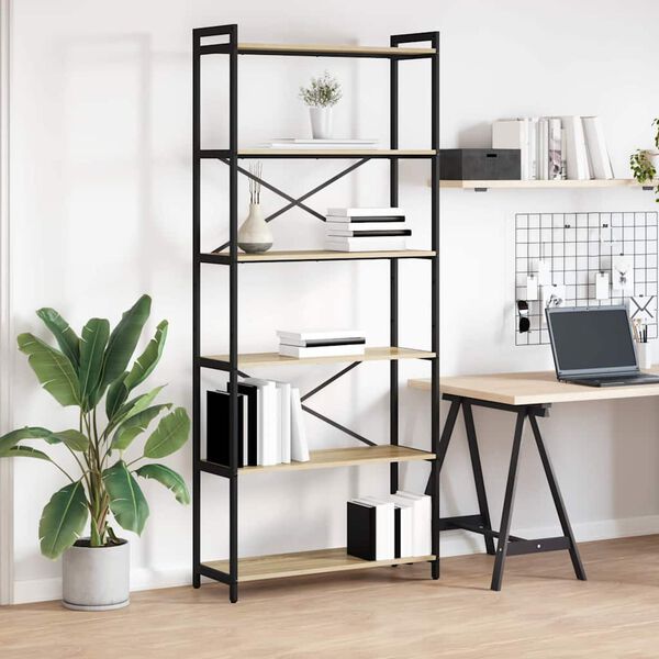 vidaXL Kirjahylly Sonoman tammi 40 x 30 x 85 cm Tekninen puu