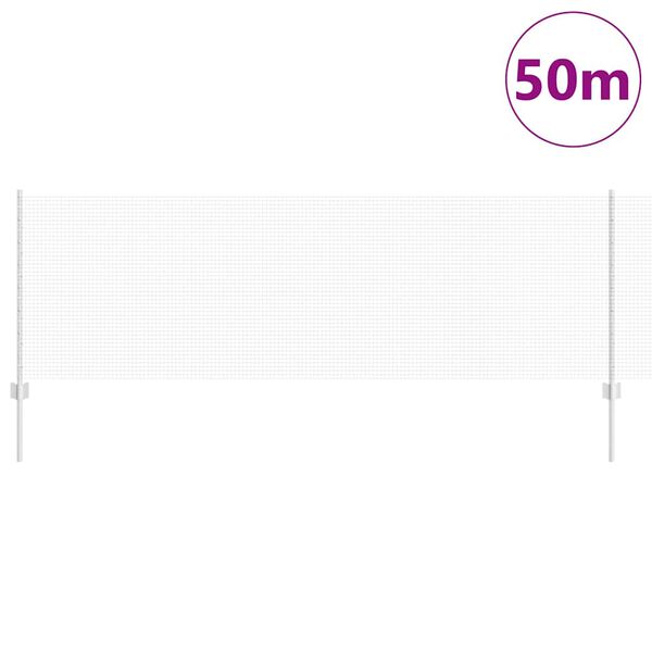 vidaXL Aita ja Tuki Hopea 0,8 x 50 m Ter&auml;s