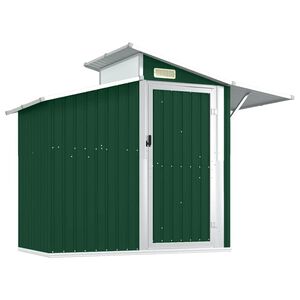 vidaXL Puutarhavaja vihre&auml; 270x130x208,5 cm galvanoitu ter&auml;s