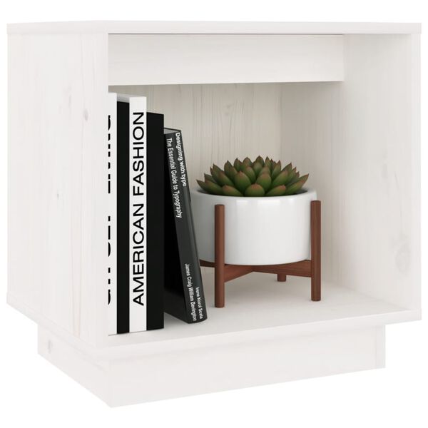 vidaXL Yöpöydät 2 kpl valkoinen 40x30x40 cm täysi mänty