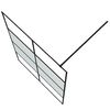 vidaXL Walk-in suihkusein&auml;ke musta 140x195 cm puolihuurrettu ESG-lasi