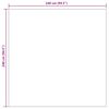 vidaXL Alue matot Neli&ouml; HUARTE Luonnollinen 240 x 240 cm Polyesteri