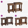 vidaXL Kasviteline 2 pcs Ruskea 70 x 11 x 27 cm Mahogany-puu