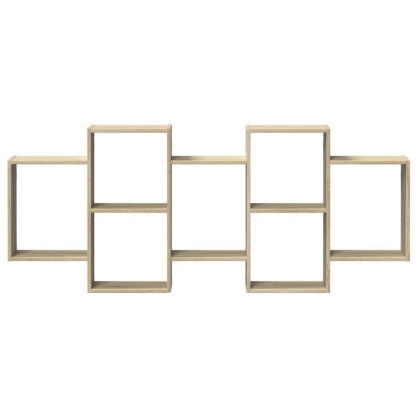 vidaXL Sein&auml;hylly Sonoma-tammi 159x18x65 cm lastulevy