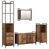 vidaXL Kylpyhuoneen kaappisetti 4 kpl Vanha puu 40 x 36 x 200,5 cm