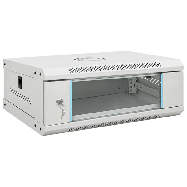 vidaXL 4U Sein&auml;kiinnitett&auml;v&auml; verkkolaitekaappi IP20 53x40x21 cm