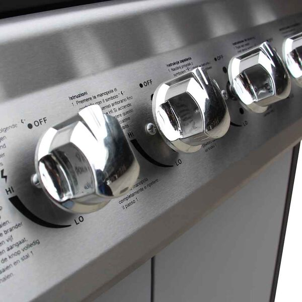 vidaXL Kaasugrilli 6+1 poltinta musta ja hopea