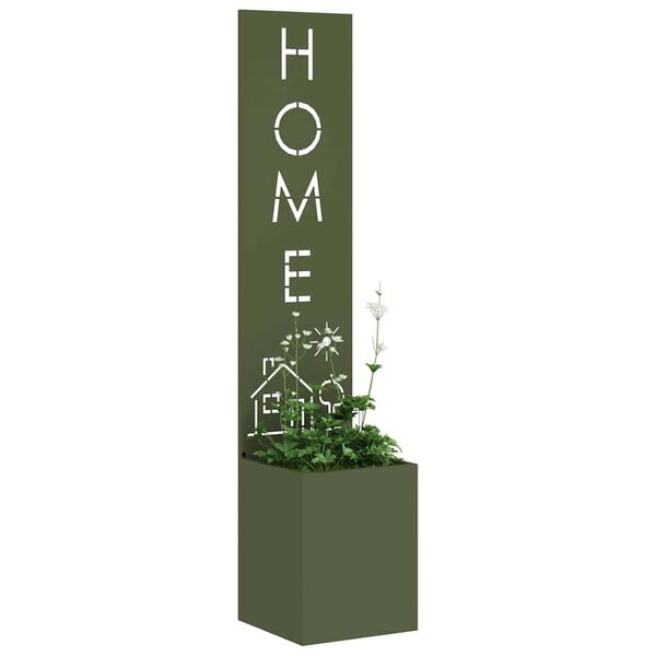 vidaXL Puutarhan yksityisyyden verho Oliivinvihreä 32 x 140 cm