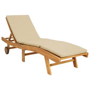 vidaXL Aurinkotuoli Polyesteri Ruskea ja beige