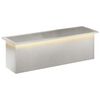 vidaXL Puutarhan istutuslaatikko LED-valolla Hopea 30 x 100 x 30 cm